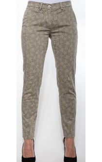 Mason's Chino Pastell Olive mit Print