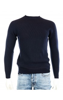 Gran Sasso Herren Rundhals-Pullover Dunkelblau