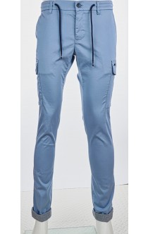 Mason's Herren-Chino Hellblau mit Cargotaschen