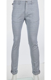Mason's Herren-Chino in pastell Graublauen Karos