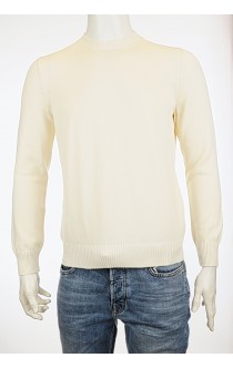 Gran Sasso Sommer-Pullover Rundhals Offwhite