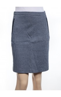 GANT Dogtooth Jersey Skirt / Rock Persian Blue