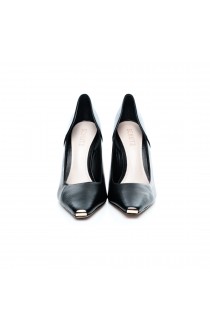 Schutz Pumps mit goldener Spitze