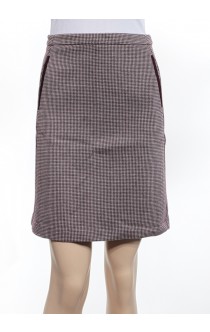 GANT Dogtooth Jersey Skirt / Rock Port Red