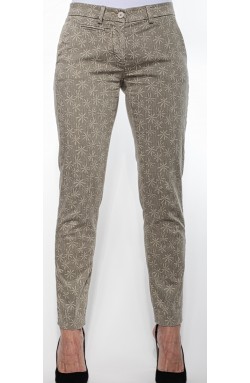 Mason's Chino Pastell Olive mit Print