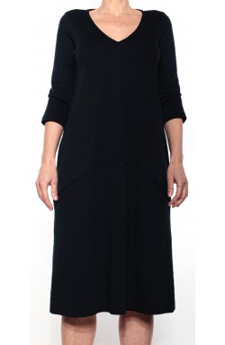 Gran Sasso Jersey-Kleid Dunkelblau