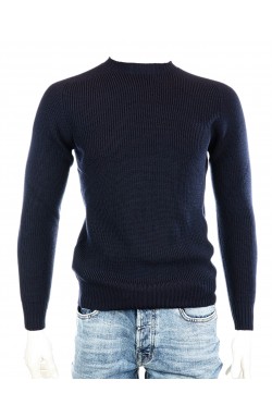 Gran Sasso Herren Rundhals-Pullover Dunkelblau
