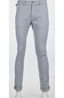 Mason's Herren-Chino in pastell Graublauen Karos