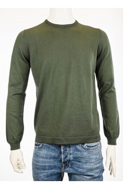 Gran Sasso Sommer-Pullover Rundhals Olive