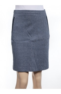 GANT Dogtooth Jersey Skirt / Rock Persian Blue